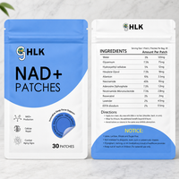 Patchs HLK NAD+ 30 pièces, production de NAD, réparation cellulaire, combat contre les signes du vieillissement, certifiés CE, OEM, ODM, logo personnalisé, marque privée