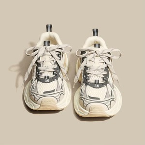 Baskets décontractées légères à semelle épaisse pour femme, nouvelle collection été-automne 2026, avec lacets avant, durables, respirantes, antidérapantes et massantes - Product Image 1