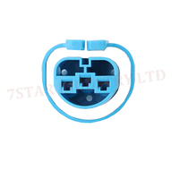 Connecteur de lampe automobile 7S09A-3-21 à 3 broches en PBT avec bornes en laiton et joints d'étanchéité 12V 10A noir pour systèmes d'éclairage automobile, faisceau de câbles OEM ODM
