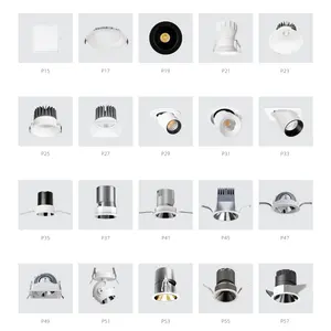 New Design Adjustable Wall Washer Downlight Hotel Project Cut Off Size 80mm 12w Led Recessed Downlight