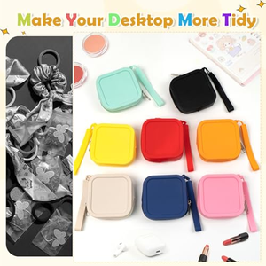 Pochette carrée portable en silicone avec fermeture éclair pour pièces de monnaie, personnalisable avec logo, petite bourse à monnaie pour enfants - Product Image 2