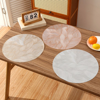 Napperons de style occidental Restaurant rond simple lumière luxe repas creux tampons de cuisine Anti-chaud ensemble de salle à manger nappe en PVC
