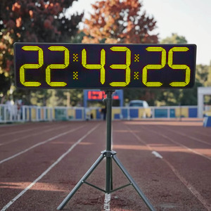 Cheetie 12 inch lớn Wall Mount 6 chữ số màu xanh lá cây màu đỏ màu xanh trắng LED hiển thị ngoài trời đồng hồ kỹ thuật số - Product Image 6