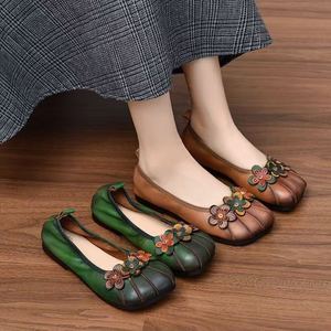 Chaussons et sandales d'été en cuir souple pour femmes, antidérapants, chaussures de marche, sandales pour femmes - Product Image 4