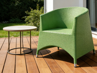 Fauteuil de patio en rotin vert résistant aux intempéries Yoshen, léger et durable, pour l'extérieur