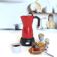 Italie électrique café expresso moka maker 3-6 Tasses de qualité alimentaire prix usine