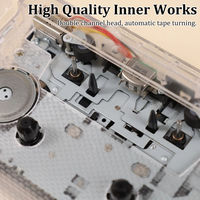Lecteur de cassettes transparent K66BT BT 5.0 Son HIFI Rétro Nostalgie Double Piste Enregistreur automatique de bandes magnétiques Audio MP3