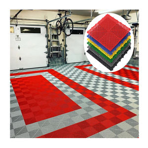 Carrelage de sol de garage en PVC imbriqué pour garage Revêtement de sol en plastique pour entrepôt Lavage de voiture Drain <span class=keywords><strong>Dalle</strong></span> <span class=keywords><strong>Dalle</strong></span> Rib Garage Tapis de sol - Product Image 2