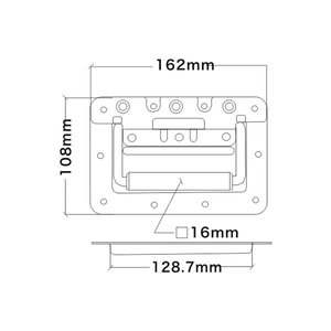 Xử lý cho Hàng không hộp Roadshow hộp Chrome mạ thép cao su xử lý cho nhạc cụ âm thanh video thiết bị vv - Product Image 2