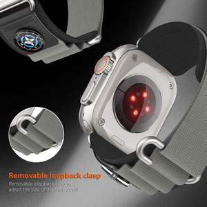 สายนาฬิกาไนลอนขายส่งสำหรับ Apple Watch S 10 11 46 มม. Ultra 49 มม. SE 44 มม. สายนาฬิกาไนลอนแบบวงแหวนดีไซน์หรูรุ่นใหม่ - Product Image 3