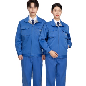 Traje de trabajo general a prueba de ácidos de sarga gruesa antiestática, a prueba de álcalis, uniforme de ropa de trabajo para hombres de invierno con logotipo, ropa de trabajo - Product Image 1