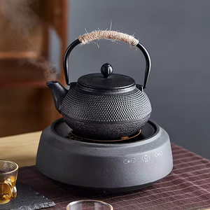 Théière en fonte antique enduite d'émail fait à la main de 1200 ml - Product Image 4