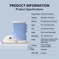 Bottes de pluie 3D requin pour tout-petits, légères, écologiques, antidérapantes, semelle ondulée, imperméables, bottes de boue pour enfants, bottes de pluie personnalisées pour enfants