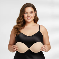 Soutien-gorge adhésif invisible sans bretelles pour femmes, taille complète, avec bord sans couture et forte adhérence
