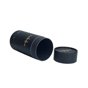 2022 China Suppliers Customization 5/10/20/30/50/100ml Black Paper Tube With Gold Print Use Cosmetic Bottle And Gift And Luxury