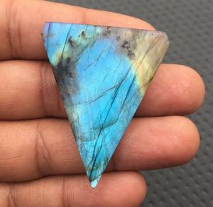 ลาบราดอไรต์ธรรมชาติพลอยเหลี่ยมเพชรพลอยสามเหลี่ยมรูปร่าง Briolette ลูกปัดทำไฟสีฟ้าเครื่องประดับสร้อยข้อมือสร้อยคอ - Product Image 4