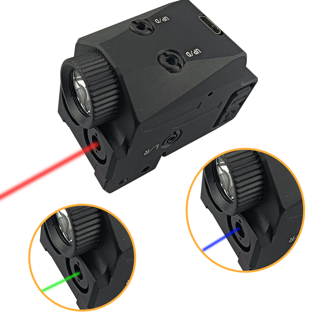TYPHON Laser Light Combo, Laser Beam Red Green Blue Laser Sights With Tactical Strobe Lights