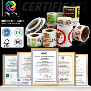 Étiquettes de vin personnalisées de luxe ShiYin, adhésives, multicouches, rouleau <span class=keywords><strong>d</strong></span>'étiquettes de vin rouge, gaufrage à l'<span class=keywords><strong>or</strong></span> - Product Image 5