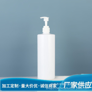 400Ml <b>Flat</b> Shoulder Press Type <b>Screw</b> Pump Lotion Bottle With Duckbill Spout For Pet Hair Shampoo And Conditioner - Product Image 3