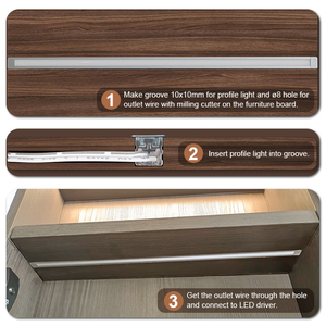 Incasso in alluminio <span class=keywords><strong>Led</strong></span> <span class=keywords><strong>profilo</strong></span> 12v filo <span class=keywords><strong>Led</strong></span> luce cucina sotto <span class=keywords><strong>Led</strong></span> armadio armadio armadio luce <span class=keywords><strong>Led</strong></span> Bar <span class=keywords><strong>per</strong></span> cucina - Product Image 6