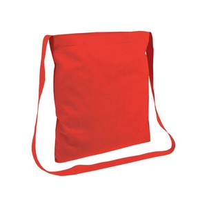 Bolsa de Compras de Algodón Personalizable Mediana 30-50cm con Correa Roja para el Hombro para Uso Diario - Product Image 1