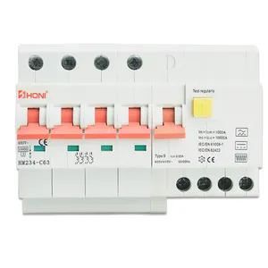 10kA 4 Pole 32A 40A RCBO 30mA 300mA 6kA Residual Current device Circuit Breaker