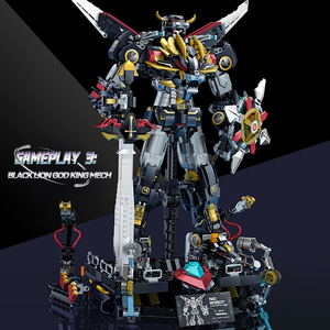 GULY 80507 Série Technique Mech <span class=keywords><strong>Lion</strong></span> Noir Dieu <span class=keywords><strong>Roi</strong></span> des Bêtes Blocs de Construction Briques Modèles Jouets pour Garçons Coffrets Cadeaux de Noël - Product Image 2