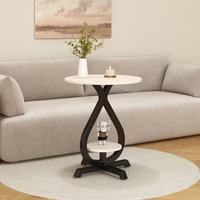 Kleiner Marmor-Couchtisch Wohnzimmer Langlebiger Moderner Einfacher Sofa-Beistelltisch Balkon-Seitenschrank Rosegia 5 Jahre Garantie