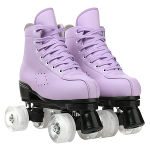 Patines de Ruedas con 4 Ruedas de Aleación para Exteriores, Zapatos de Patinaje Unisex de Cuero PU - Product Image 3