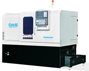 CNC lathe Turret Lathe with Tailstock 3 axis ,Swiss and milling CNC Lathe metalworking digital control spindle speed 4500