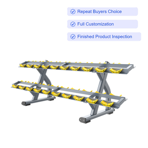 Support de rangement double niveau MND Commercial pour haltères et poids de gym - Product Image 5