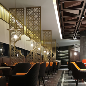 Divisor <span class=keywords><strong>de</strong></span> pantalla <span class=keywords><strong>de</strong></span> un solo panel <span class=keywords><strong>de</strong></span> aluminio cortado con láser, partición tallada en Metal, separación plateada, decoración <span class=keywords><strong>de</strong></span> ingeniería <span class=keywords><strong>de</strong></span> proyectos - Product Image 5