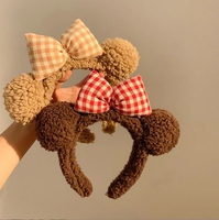 Bandeau souris OEM ODM jouets en peluche cerceau cheveux en peluche de haute qualité cadeaux pour enfants jouets drôles femmes arc ours oreille en peluche bandeau enfant