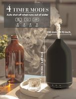 Diffuseur en céramique 150ML Diffuseur d'huiles essentielles en pierre Diffuseurs artistiques d'aromathérapie à ultrasons avec minuteries réglables en mode brouillard