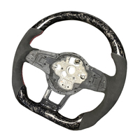 Volant sport en fibre de carbone noire pour vente directe, compatible avec les modèles perforés MK6 GOLF JETTA Polo GTI GTI V