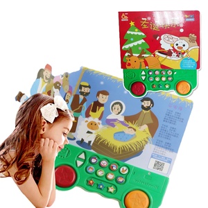 <span class=keywords><strong>Livre</strong></span> <span class=keywords><strong>audio</strong></span> éducatif pour enfants le plus vendu sur le thème de Noël avec boutons interactifs, en carton écologique et impression numérique - Product Image 1