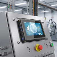 Panel PC Industrial Integrado de Metal sin Ventilador de 7 Pulgadas con Soporte VESA y Compatibilidad con Windows 10