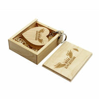 LOGO Kustom Usb Pen Drive LOGO Pribadi, Kayu Memori Usb Stick Usb Flash Drive dengan Kotak