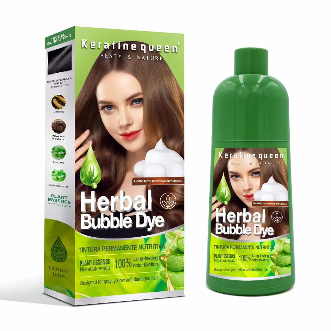 private label Bubble dye shampoo hair color magic original herbal Argan Oil fast black hair shampoo Herbal Hair Dye Shampoo