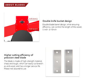 Hachoir à bois de 10 pouces de diamètre 15HP pour couper les branches forestières OEM/ODM - Product Image 4