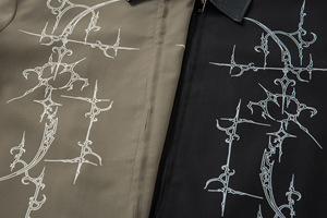 Chaqueta Gótica <span class=keywords><strong>para</strong></span> Hombre Otoño 2025, Estilo Urbano de Marca Moderna, <span class=keywords><strong>Cierre</strong></span> de Cremallera, Diseño Americano con Espinas <span class=keywords><strong>para</strong></span> Invierno - Product Image 6