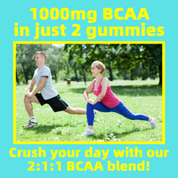 Gomitas de Electrolitos BCAA de Marca Privada OEM, 1000 mg con Sal del Himalaya Rosa en Proporción 2:1:1 para la Recuperación Muscular e Hidratación, 60 Unidades