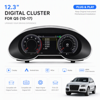 Kit Plug & Play non destructif avec CarPlay/Android Auto pour écran LCD HD 12,3 pouces pour Audi Q5 A4L S4 S5 RS4 RS5 A5 2008-2016