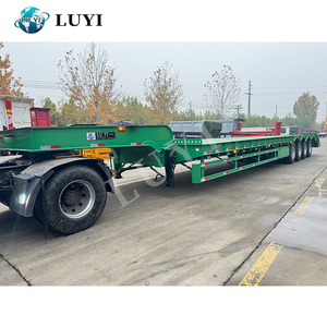 Fourni en usine 4 <span class=keywords><strong>essieux</strong></span> 50-120 tonnes Lowboy lit bas tracteur Lowbed semi-<span class=keywords><strong>remorque</strong></span> à bas prix - Product Image 3
