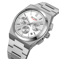 Nouvelle montre de luxe SKMEI 9371, montre pour homme, étanche, date luminescente, acier inoxydable, montre à quartz carrée pour homme, Hombre