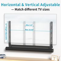 Soporte de barra de sonido ajustable en altura y profundidad, soporte de barra de sonido para TV Sonos Arc Mount debajo o por encima de TV