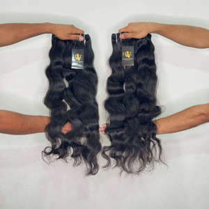 Extensiones de Cabello Humano Ondulado Virgen Temple con Cierre HD, Paquetes de Cabello Ondulado Indio Temple, Proveedores de Extensiones de Cabello Humano - Product Image 2