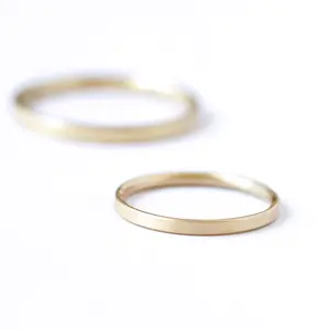 Anelli Minimalisti a Buon Prezzo per Donne in <span class=keywords><strong>Argento</strong></span> Sterling 925 Fede Nuziale Placcata Oro 18k per Donne - Product Image 1