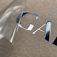 Autocollants de transfert métalliques personnalisés, étiquettes chromées 3D, autocollants adhésifs, logos personnalisés pour l'emballage des produits, la décoration des bouteilles