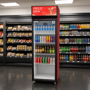 Refrigerador Vertical <span class=keywords><strong>de</strong></span> Vidrio para Exhibición, Almacenamiento <span class=keywords><strong>de</strong></span> Bebidas, Congelador, Equipo <span class=keywords><strong>de</strong></span> Refrigeración para <span class=keywords><strong>Coca</strong></span> <span class=keywords><strong>Cola</strong></span> - Product Image 1